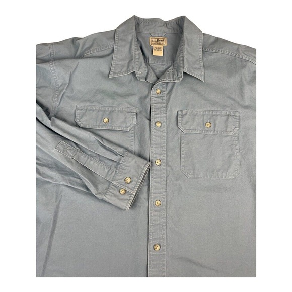 L.L. Bean Other - LL Bean Blue Canvas Shirt Men’s XL Reg Traditional Fit Blue Button up Classic